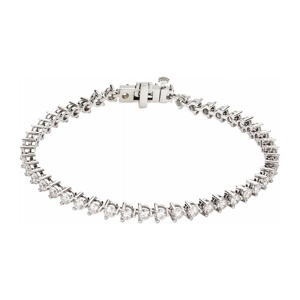 Alternate view of the 14K White Gold 4.75 CTW Diamond Tennis Bracelet, 7.25 Inch by The Black Bow Jewelry Co.