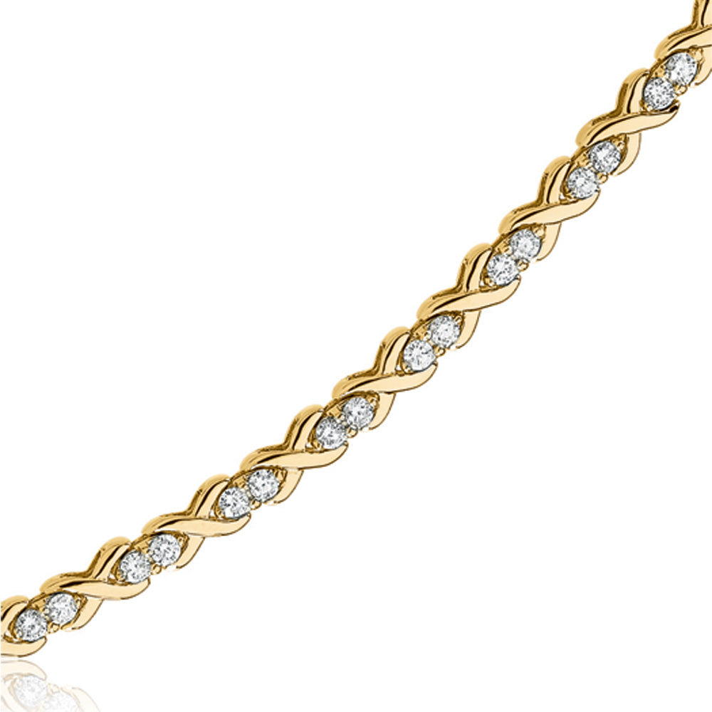 2.5 Cttw G-H, I1 Diamond 7 Inch Bracelet in 14k Yellow Gold, Item B8002-14KY by The Black Bow Jewelry Co.