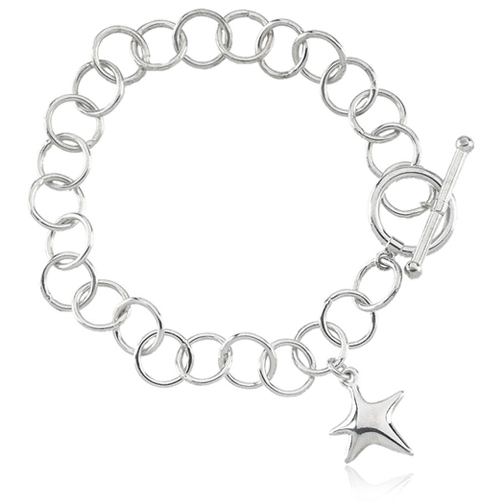 Starfish Toggle Bracelet in Silver, Item B8065 by The Black Bow Jewelry Co.