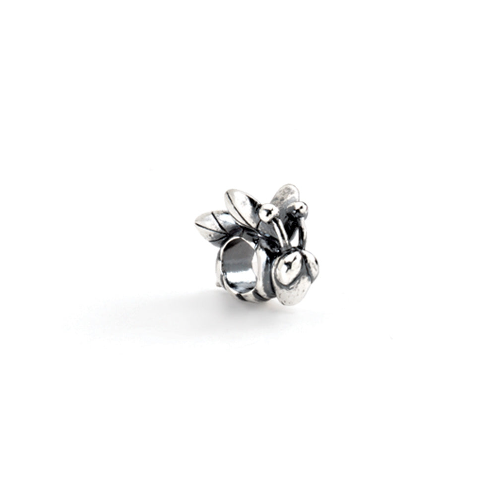 Sterling Silver Bumblebee Bead Charm, Item B8452 by The Black Bow Jewelry Co.