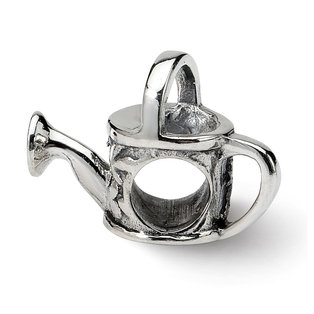 Sterling Silver Watering Can Bead Charm, Item B8747 by The Black Bow Jewelry Co.