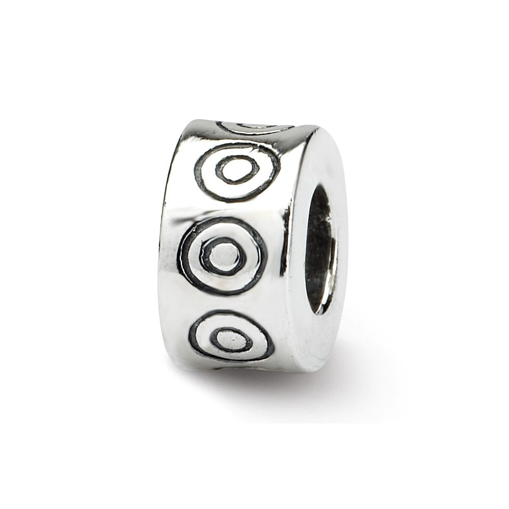 Sterling Silver Bali Circles Bead Charm, Item B8753 by The Black Bow Jewelry Co.
