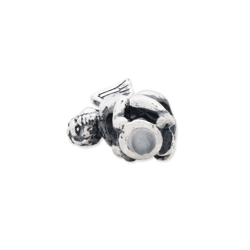 Alternate view of the Sterling Silver June CZ Birthstone, Angel Bead Charm by The Black Bow Jewelry Co.