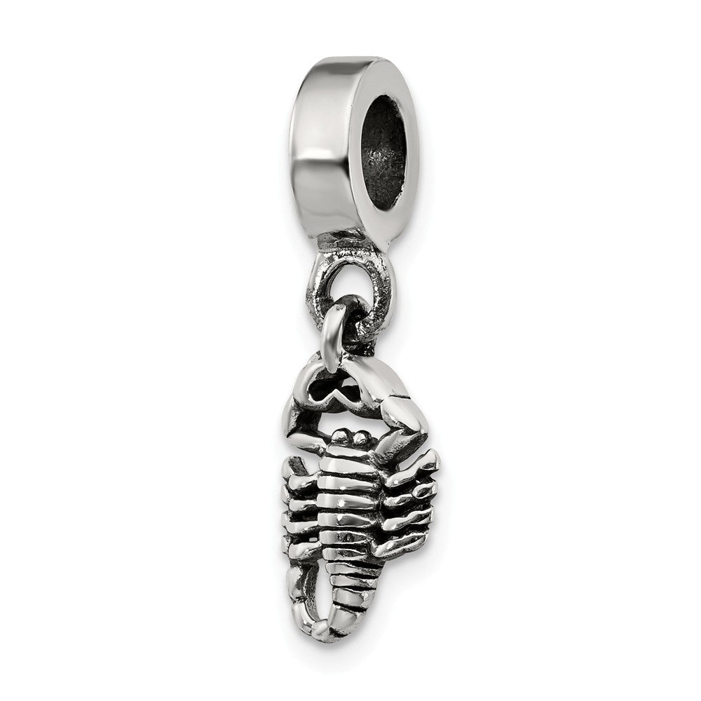 Sterling Silver Scorpion Bead Charm, Item B8980 by The Black Bow Jewelry Co.