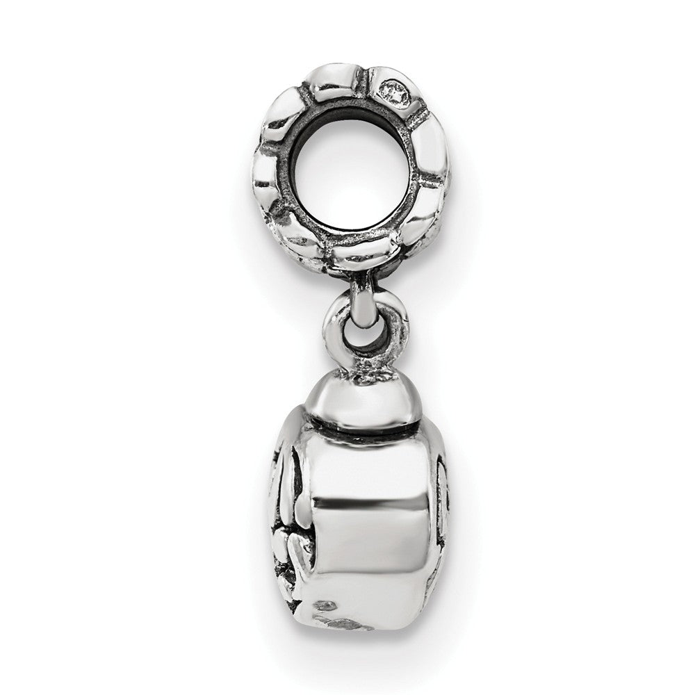 Alternate view of the Sterling Silver Heart Ash Holder Bead Charm by The Black Bow Jewelry Co.