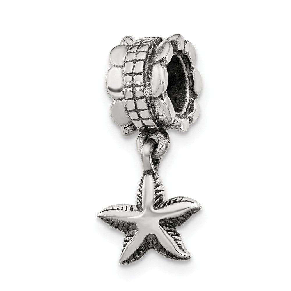 Sterling Silver Starfish Dangle Bead Charm, Item B9034 by The Black Bow Jewelry Co.