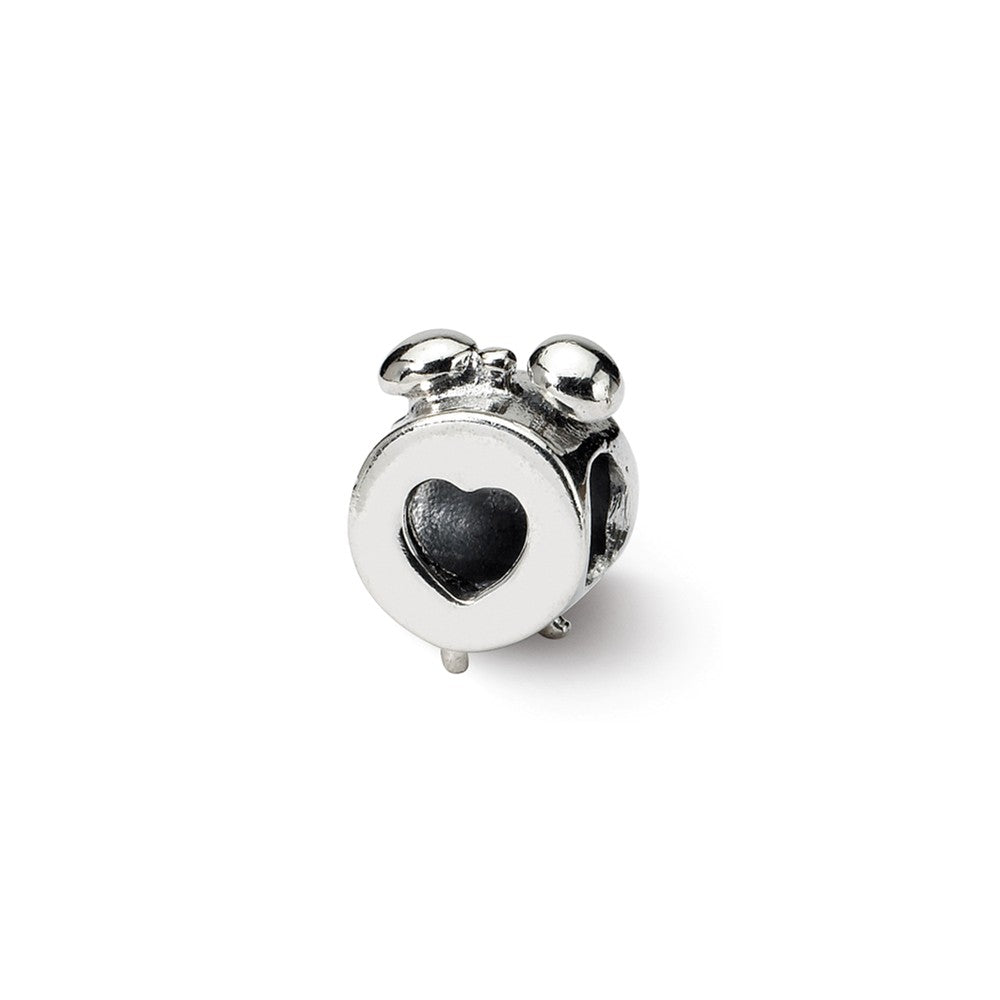 Alternate view of the Sterling Silver Alarm Bead Charm by The Black Bow Jewelry Co.