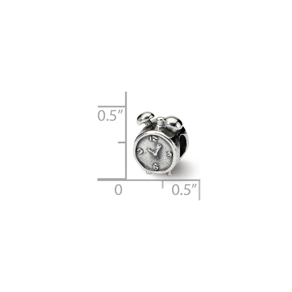 Alternate view of the Sterling Silver Alarm Bead Charm by The Black Bow Jewelry Co.