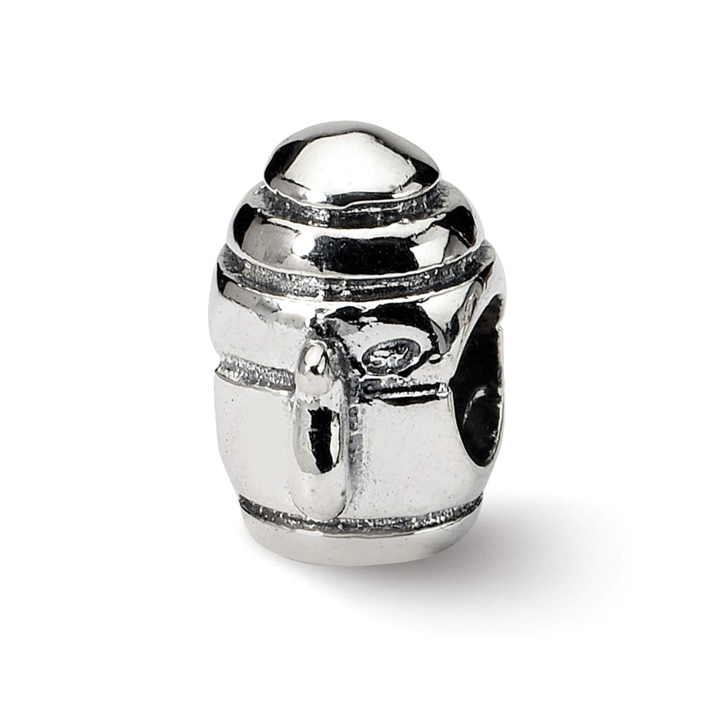 Alternate view of the Sterling Silver Teapot Bead Charm by The Black Bow Jewelry Co.