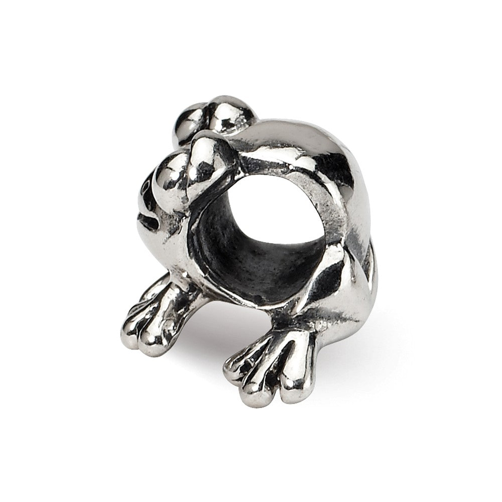 Alternate view of the Sterling Silver Frog Bead Charm by The Black Bow Jewelry Co.