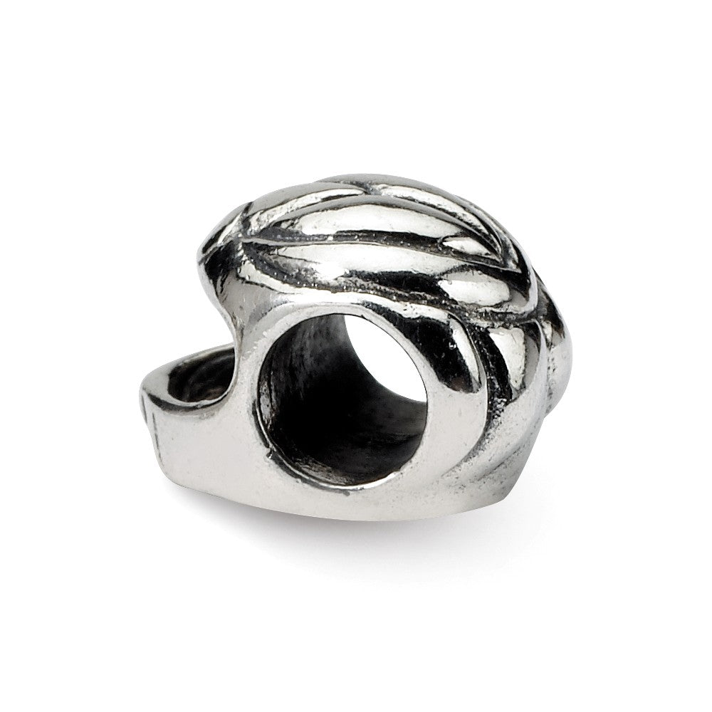 Alternate view of the Sterling Silver Racing Helmet Bead Charm by The Black Bow Jewelry Co.