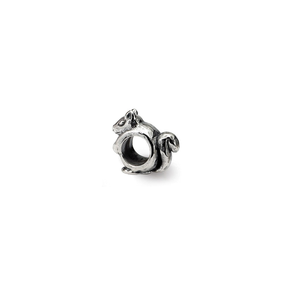 Alternate view of the Sterling Silver Squirrel Bead Charm by The Black Bow Jewelry Co.