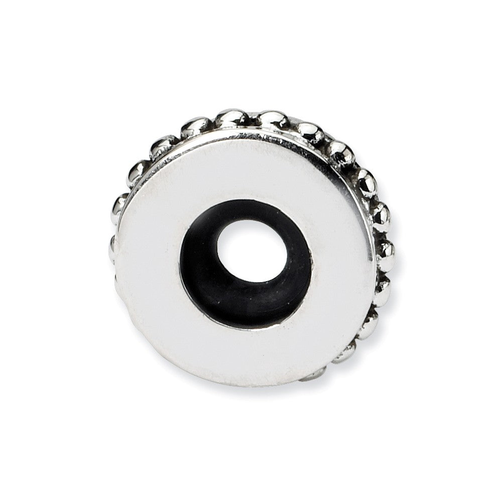 Alternate view of the Sterling Silver Bead Charmed Stopper and Spacer Bead Charm by The Black Bow Jewelry Co.