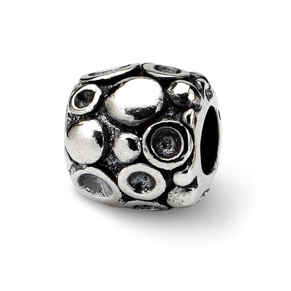 Sterling Silver Droplet Bali Bead Charm, Item B9654 by The Black Bow Jewelry Co.