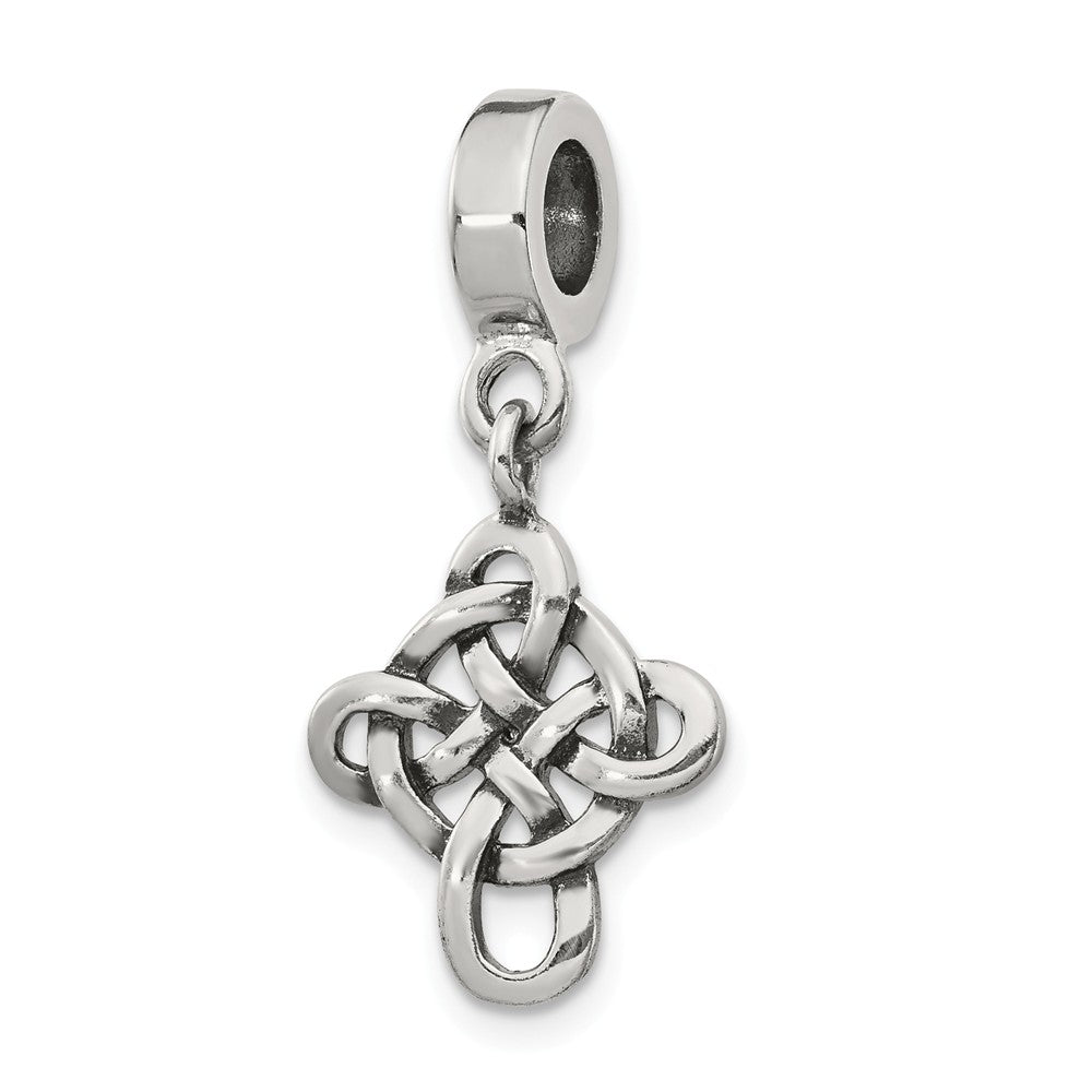 Sterling Silver Celtic Cross Dangle Bead Charm, Item B9809 by The Black Bow Jewelry Co.