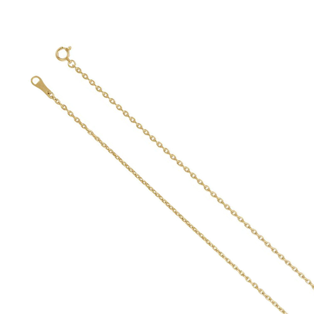 18k Yellow Gold 1.7mm Solid Cable Chain Necklace