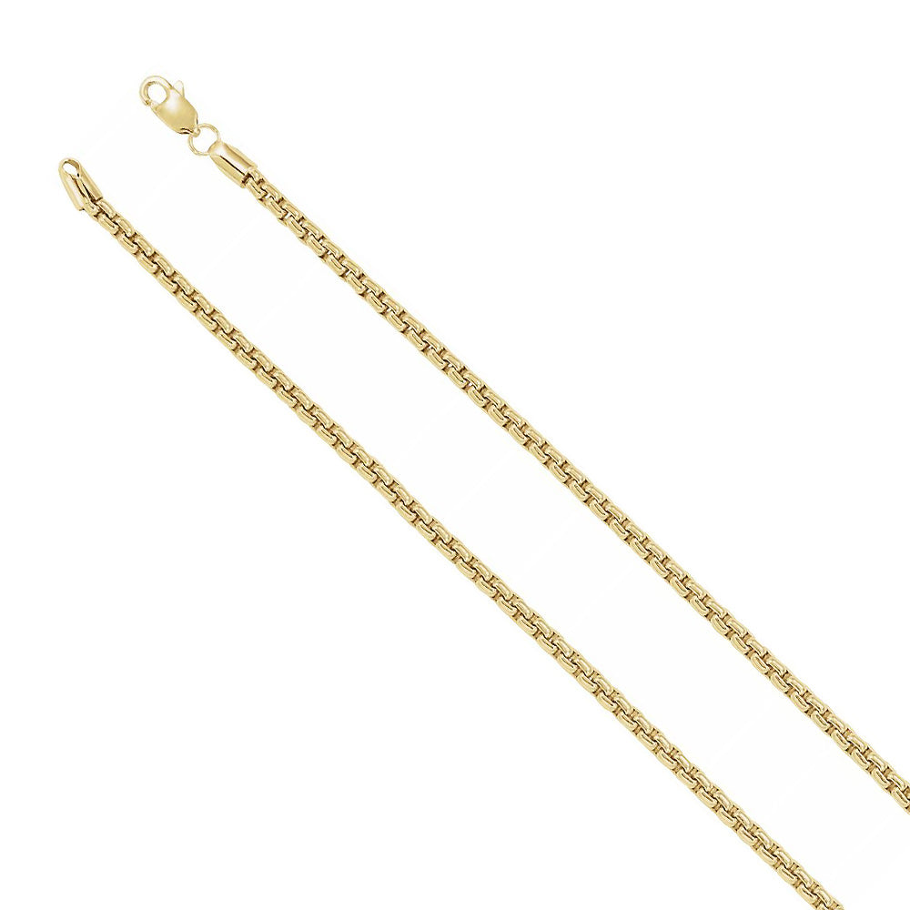 2mm Solid 14k Gold Round Snake Chain Necklace