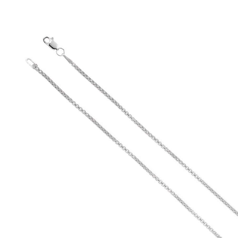 Sterling Silver 1.8mm Round Solid Box Chain Necklace, Item C10023 by The Black Bow Jewelry Co.