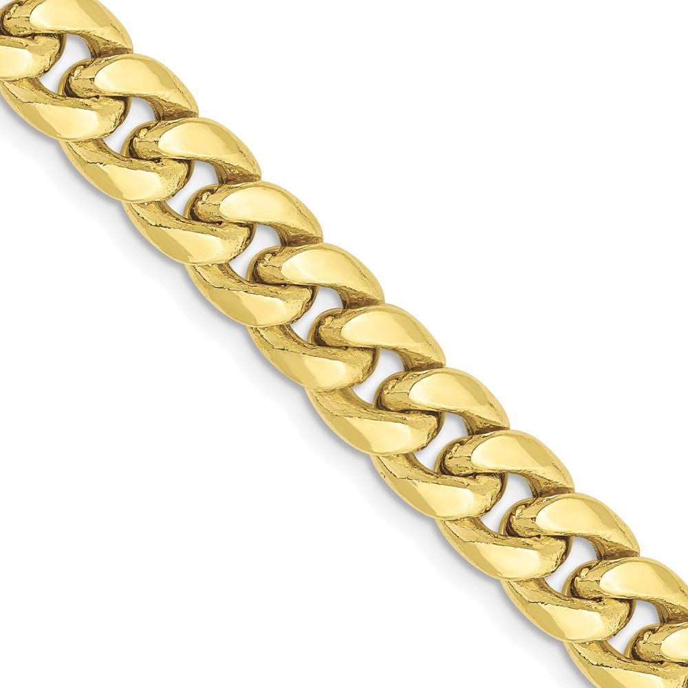 5.5mm Cuban Curb Chain Necklace in Hollow 10K Gold - 24