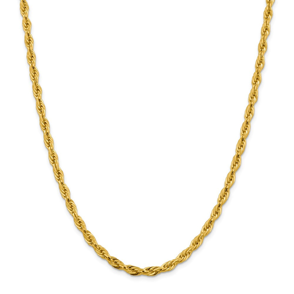 4.75mm 10k Yellow Gold Hollow Rope Chain Necklace