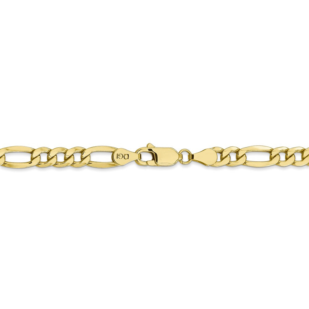 Alternate view of the 10k Yellow Gold 5.35mm Hollow Figaro Chain Necklace by The Black Bow Jewelry Co.