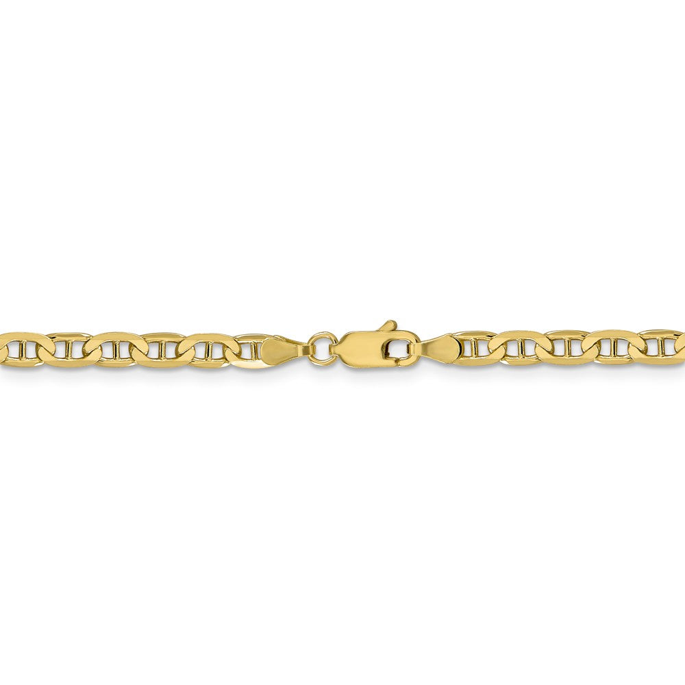 Alternate view of the 10k Yellow Gold 3.75mm Solid Concave Anchor Chain Bracelet by The Black Bow Jewelry Co.