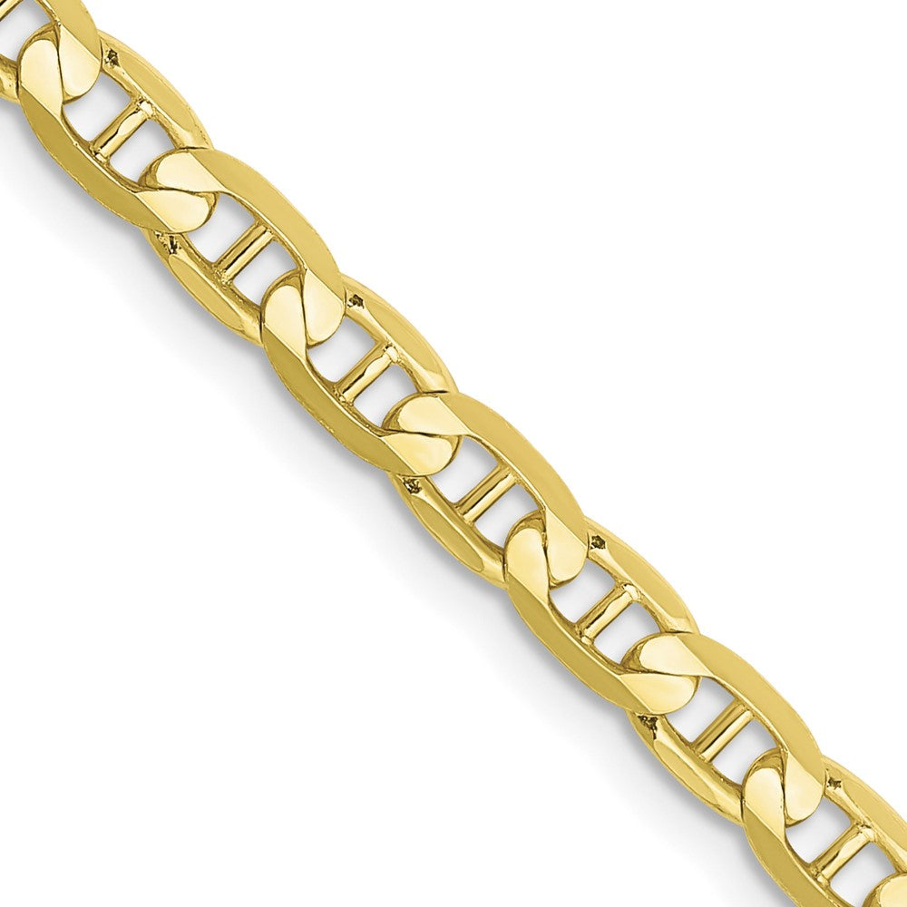 10k Yellow Gold 3.75mm Solid Concave Anchor Chain Necklace, Item C10067 by The Black Bow Jewelry Co.