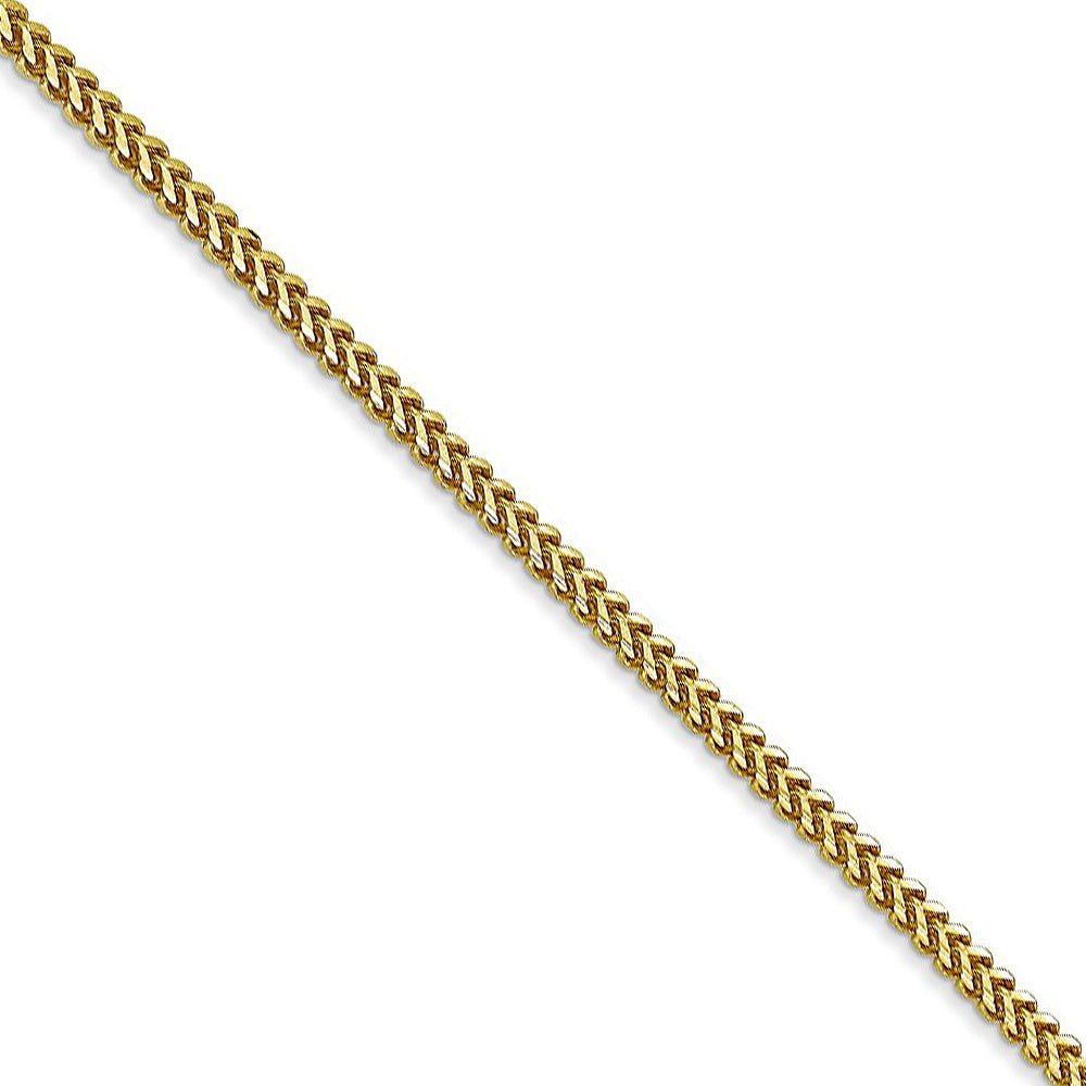 10K Yellow Gold 1.5mm Franco Square Box Chain Necklace - high quality Lobster Clasp