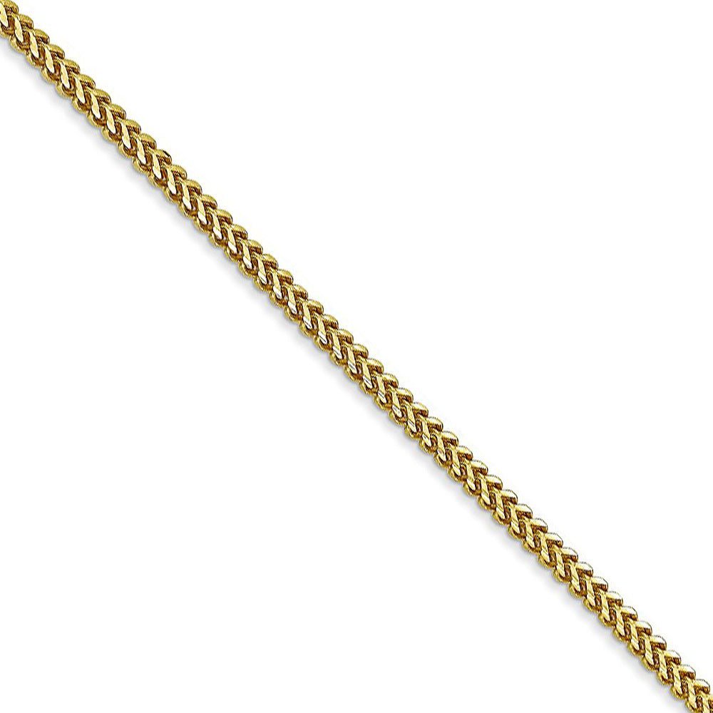 1.5mm 10k Yellow Gold Solid Franco Chain Necklace, Item C10081 by The Black Bow Jewelry Co.