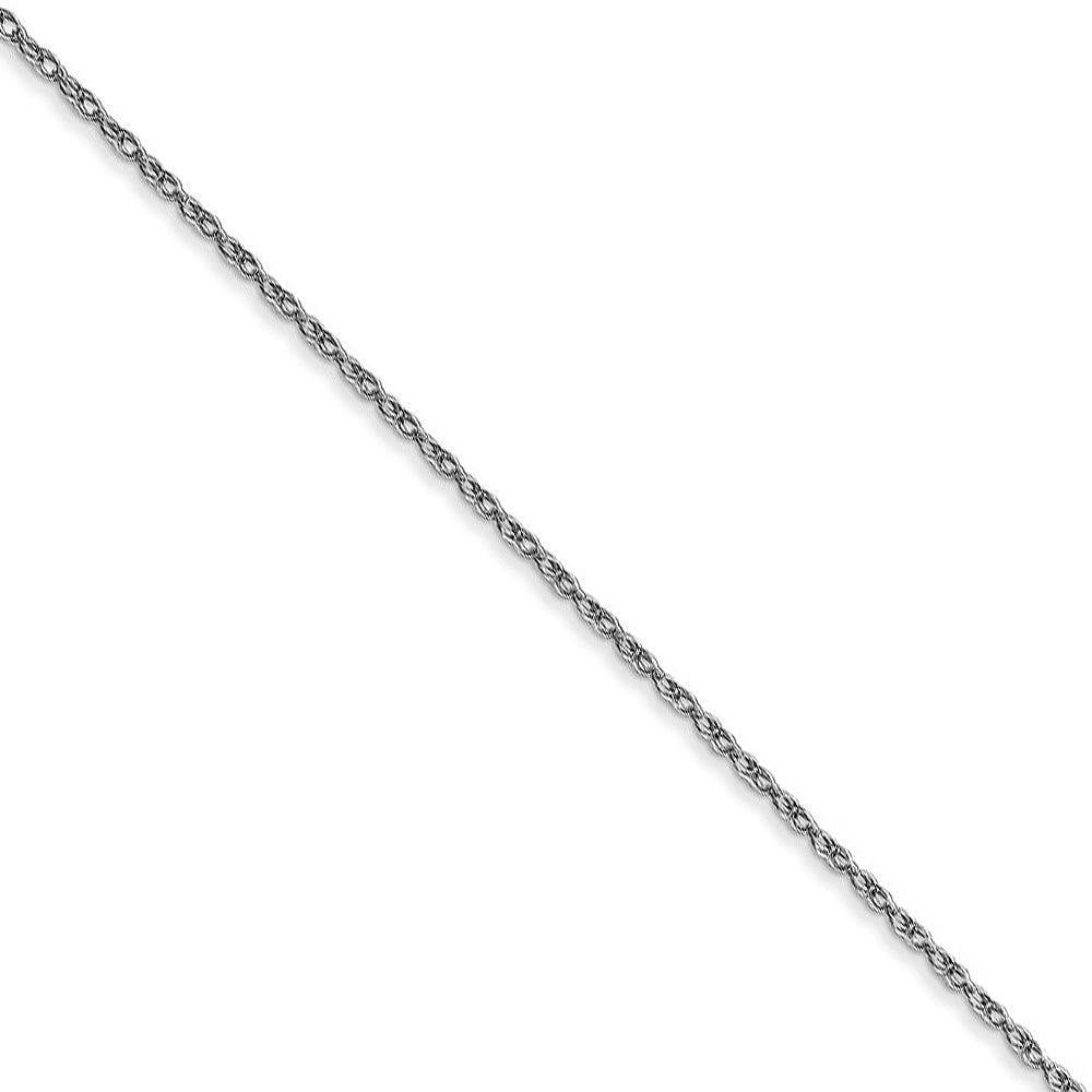 0.7mm 10k White Gold Solid Cable Rope Chain Necklace, Item C10085 by The Black Bow Jewelry Co.