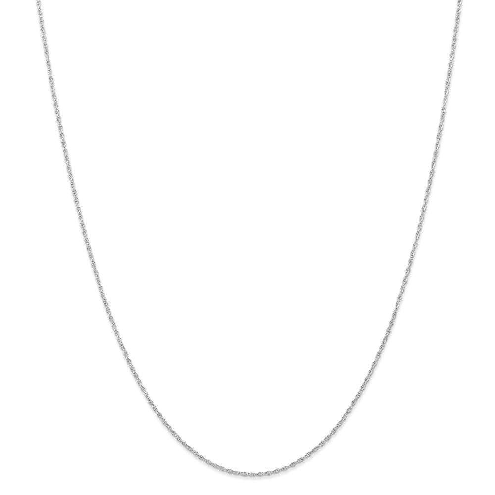 Alternate view of the 0.95mm 10k White Gold Solid Cable Rope Chain Necklace by The Black Bow Jewelry Co.