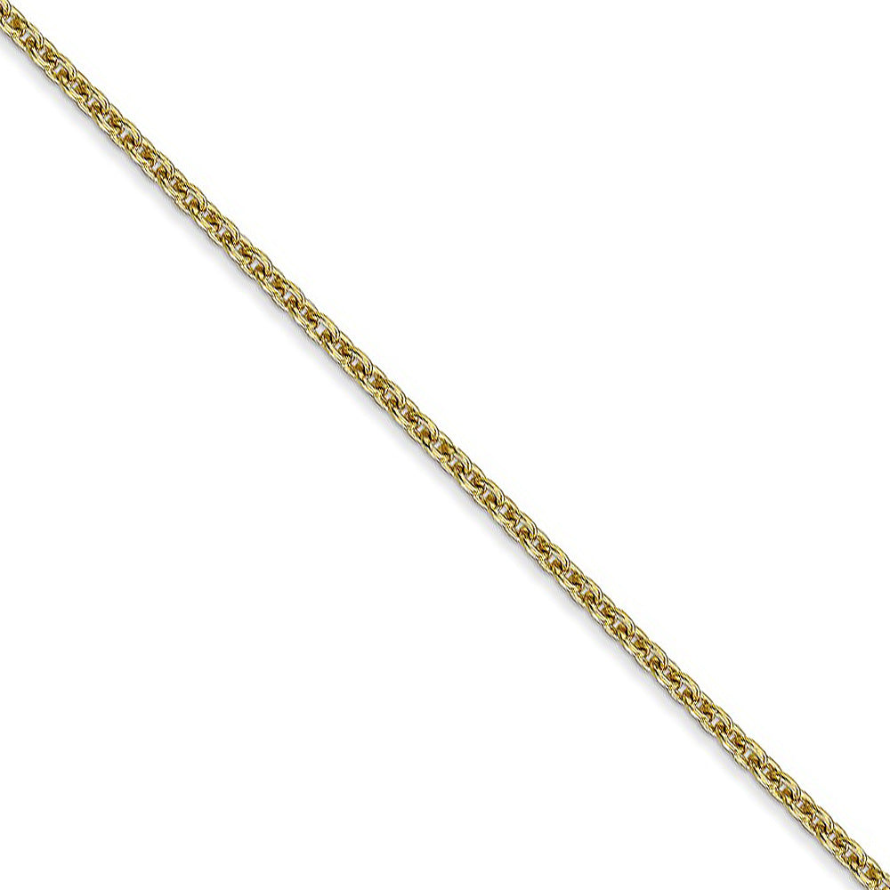 2mm 10k Yellow Gold Solid Cable Chain Necklace