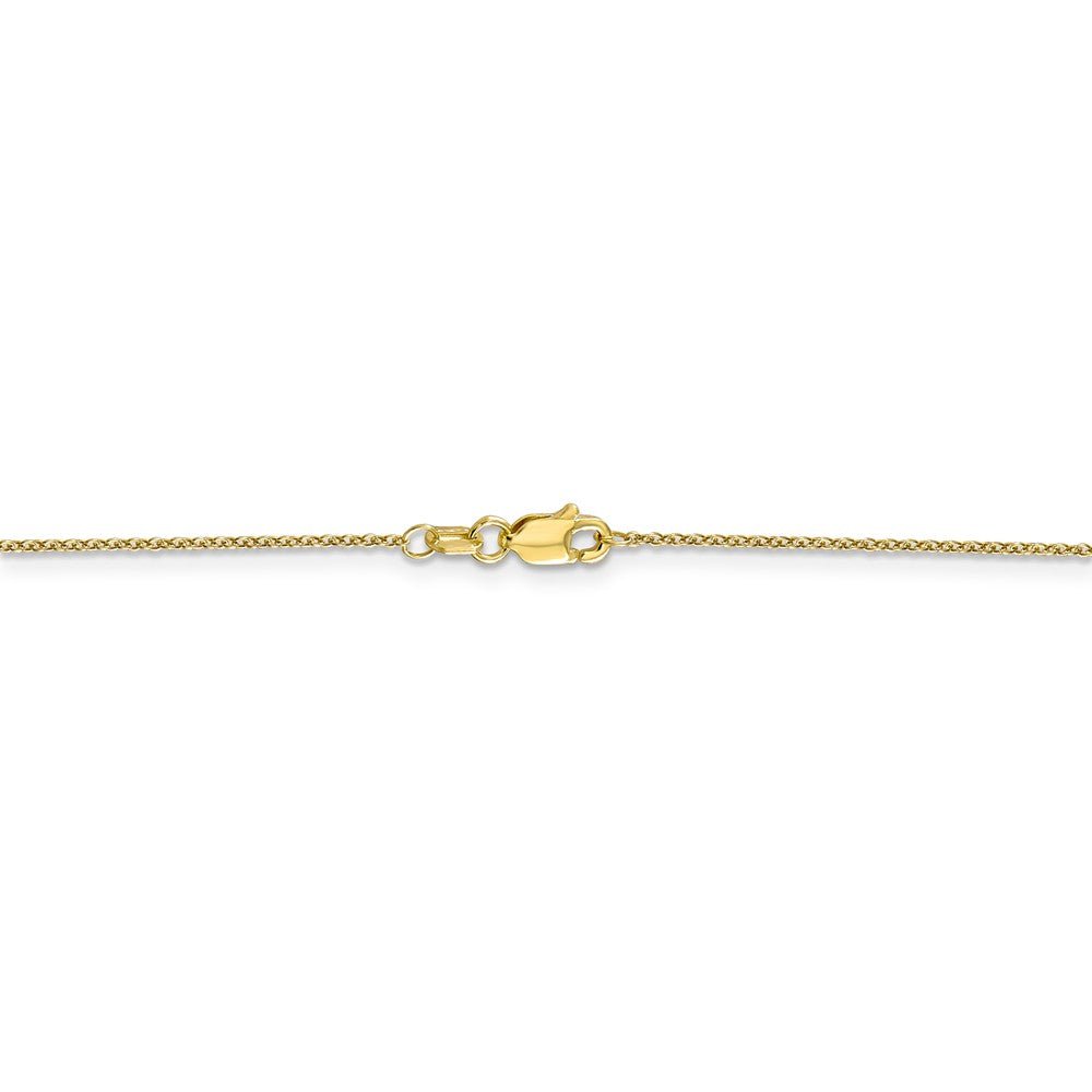 Alternate view of the 0.9mm 10k Yellow Gold Solid Cable Chain Necklace by The Black Bow Jewelry Co.