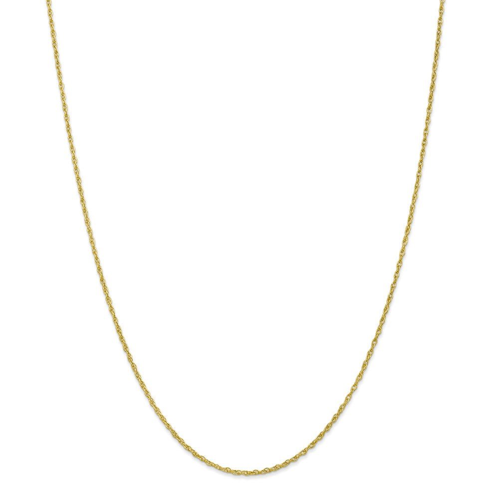 Alternate view of the 1.3mm 10k Yellow Gold Solid Baby Rope Chain Necklace by The Black Bow Jewelry Co.