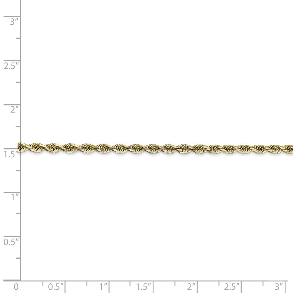 2.75mm 10k Yellow Gold D/C Quadruple Rope Chain Necklace - The