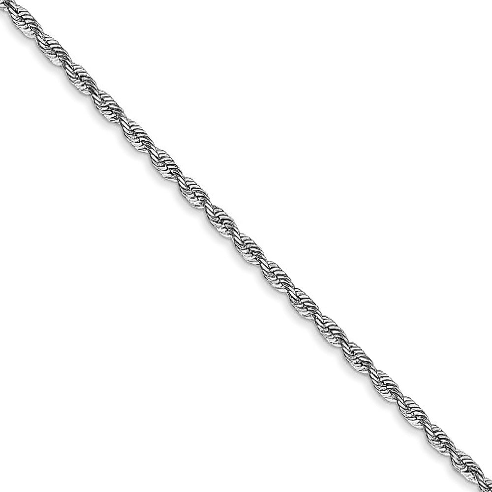 1.85mm 10k White Gold D/C Quadruple Rope Chain Necklace