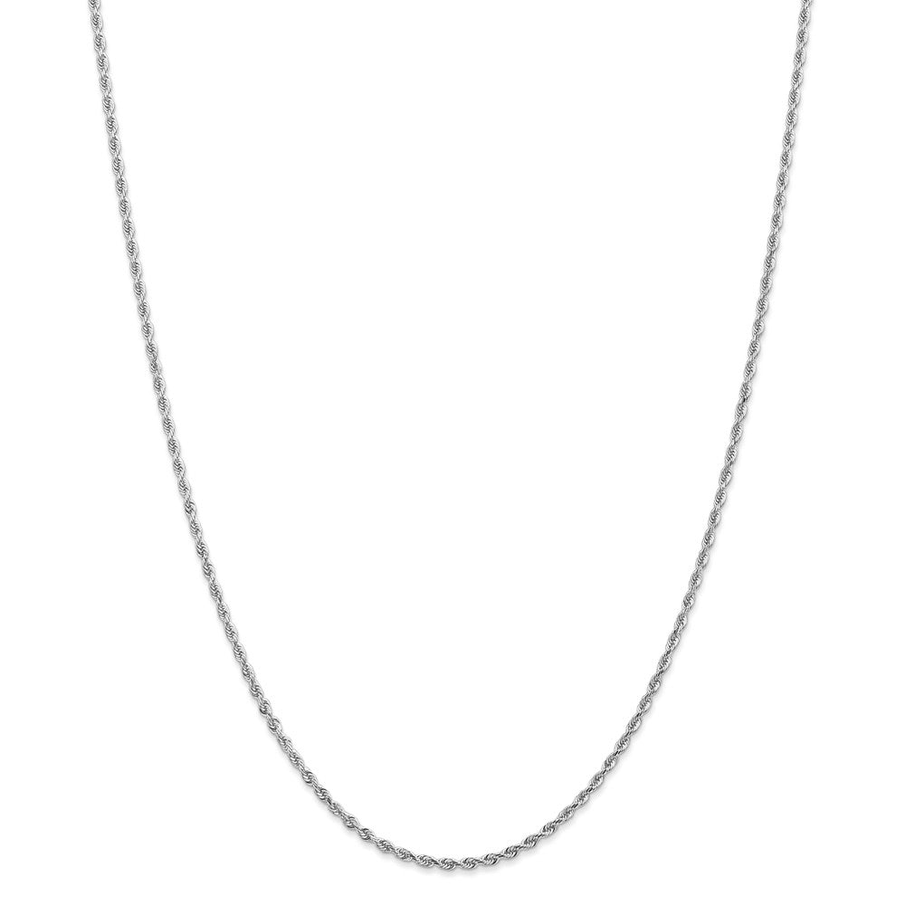 Alternate view of the 2mm 10k White Gold D/C Quadruple Rope Chain Necklace by The Black Bow Jewelry Co.