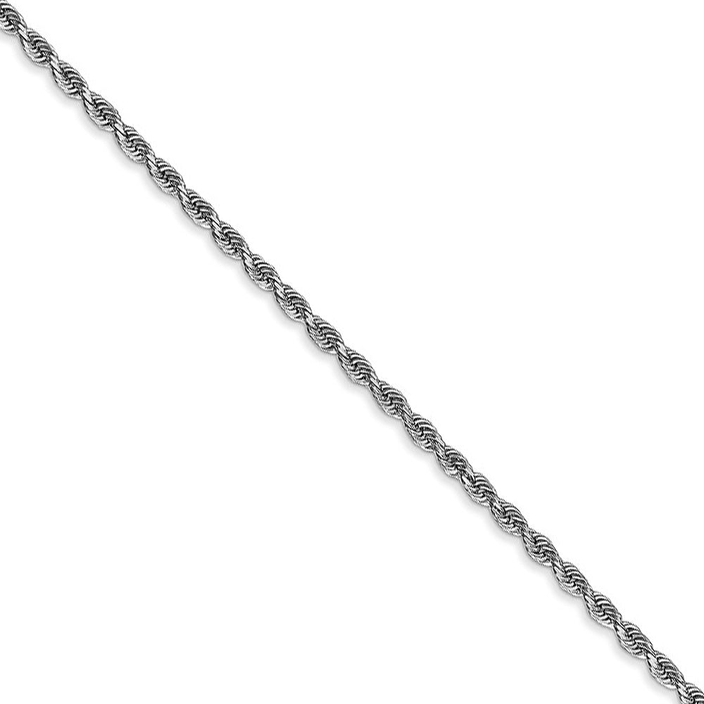 2mm 10k White Gold D/C Quadruple Rope Chain Necklace