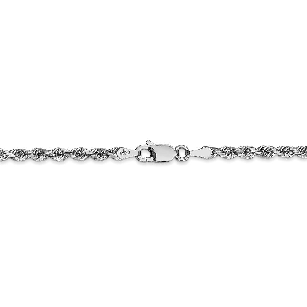 Alternate view of the 3mm 10k White Gold D/C Quadruple Rope Chain Necklace by The Black Bow Jewelry Co.
