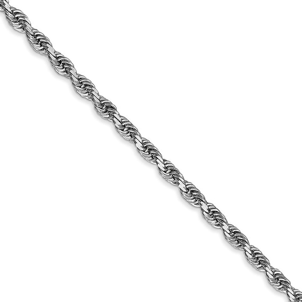 3mm 10k White Gold D/C Quadruple Rope Chain Necklace