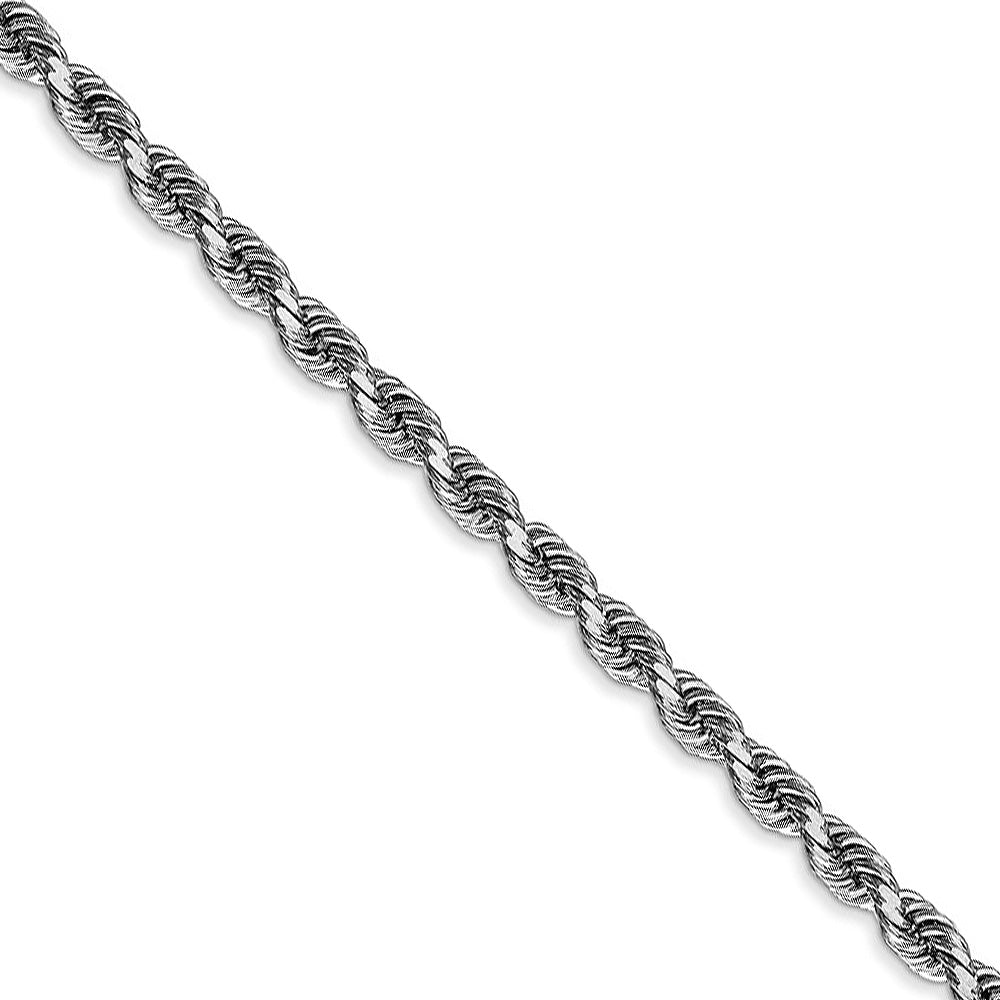 3.25mm 10k White Gold D/C Quadruple Rope Chain Necklace