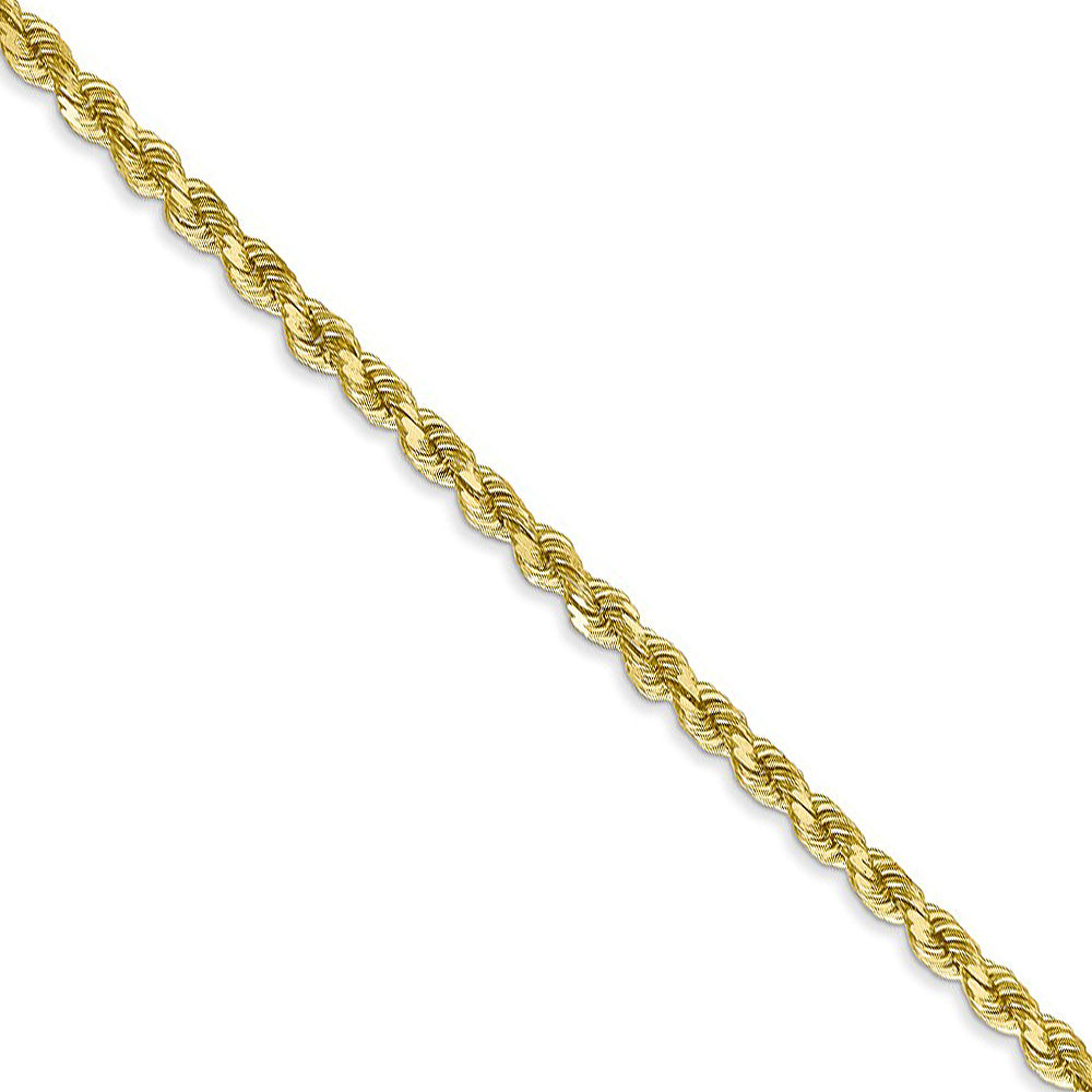 2.75mm 10k Yellow Gold Solid Diamond Cut Rope Chain Necklace, Item C10154 by The Black Bow Jewelry Co.