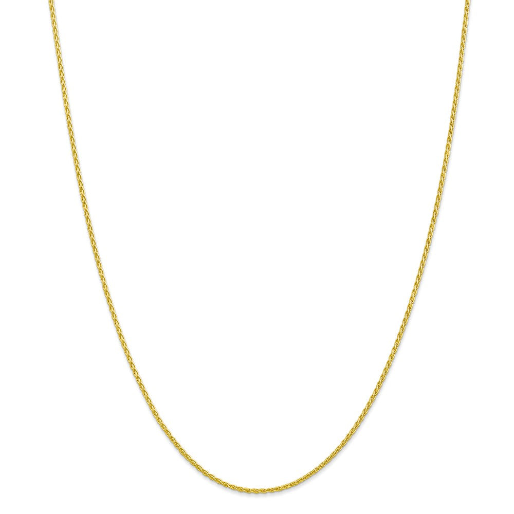 Alternate view of the 1.5mm 10k Yellow Gold Parisian Wheat Chain Necklace by The Black Bow Jewelry Co.