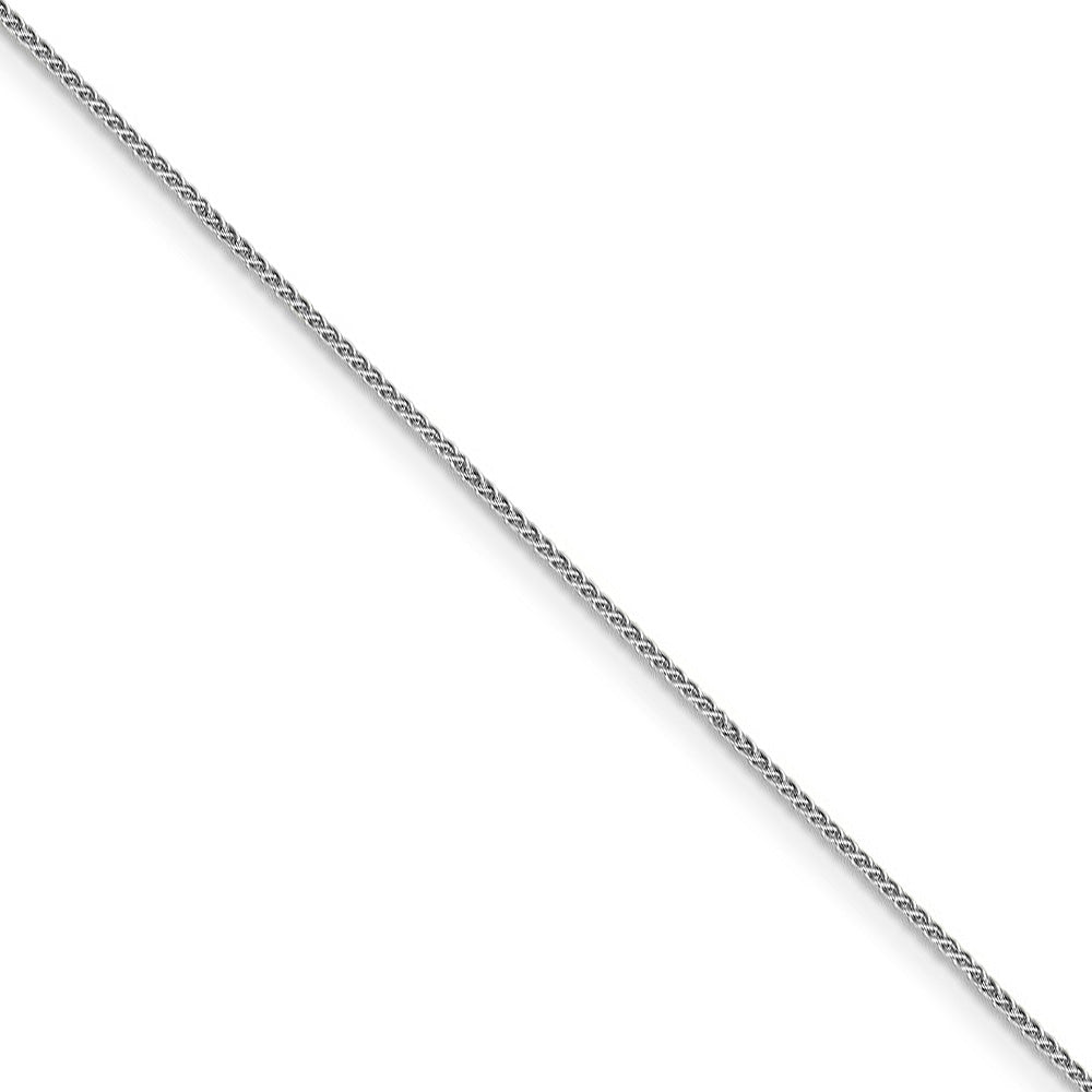 0.8mm 10K White Gold Solid Spiga Chain Anklet, 10 Inch, Item C10169-10 by The Black Bow Jewelry Co.