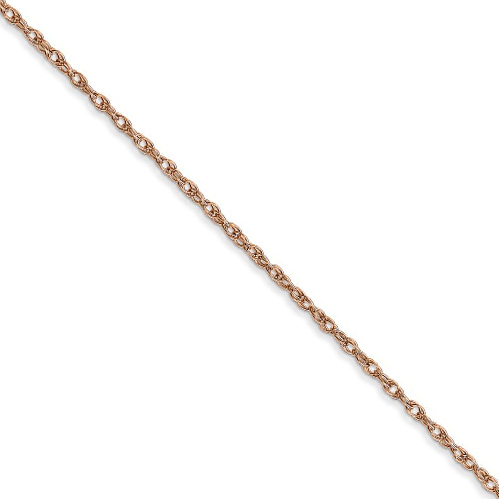 1.15mm, 14k Rose Gold, Cable Rope Chain Necklace, Item C10191 by The Black Bow Jewelry Co.