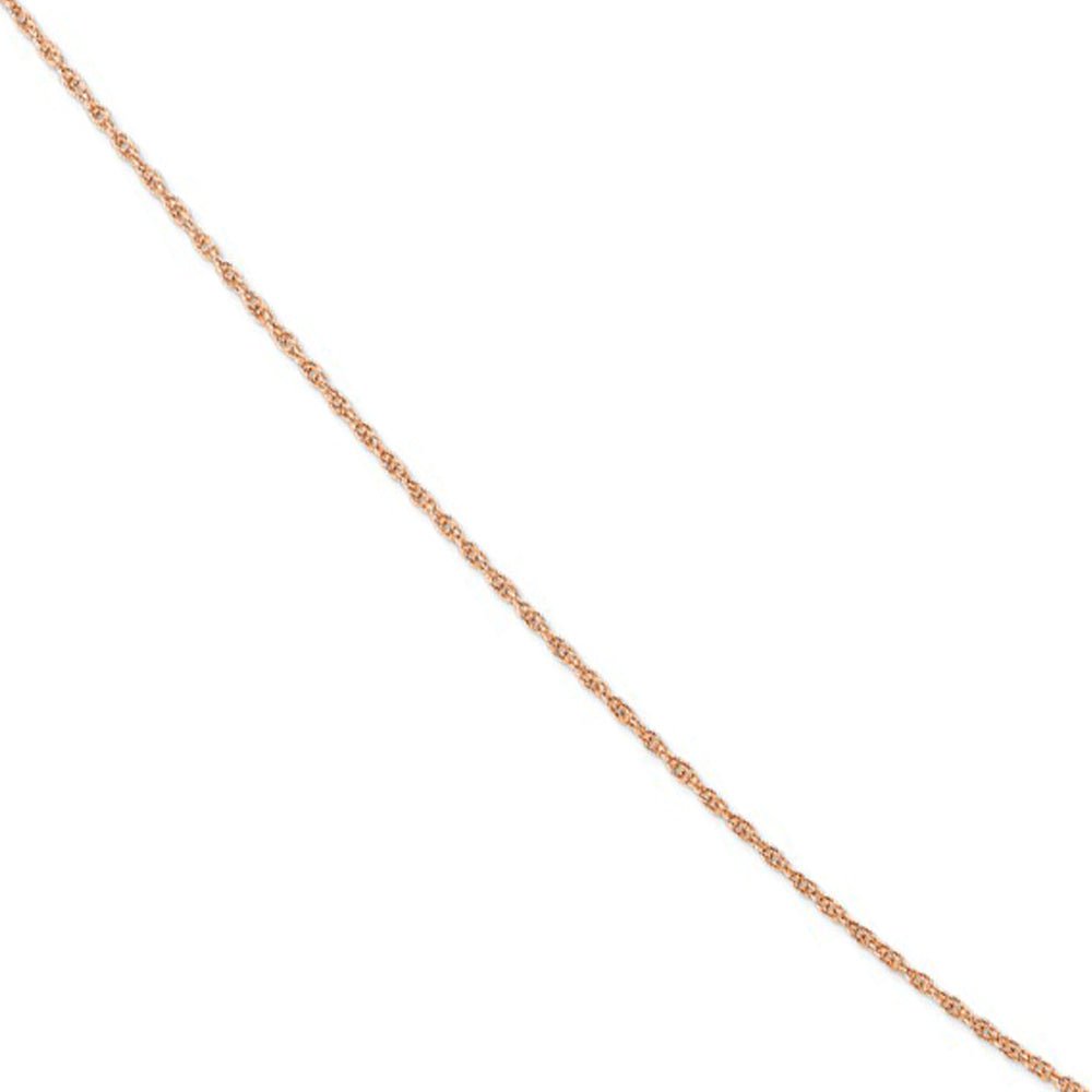 1.15mm 14k Rose Gold Solid Cable Rope Chain Necklace, Item C10199 by The Black Bow Jewelry Co.
