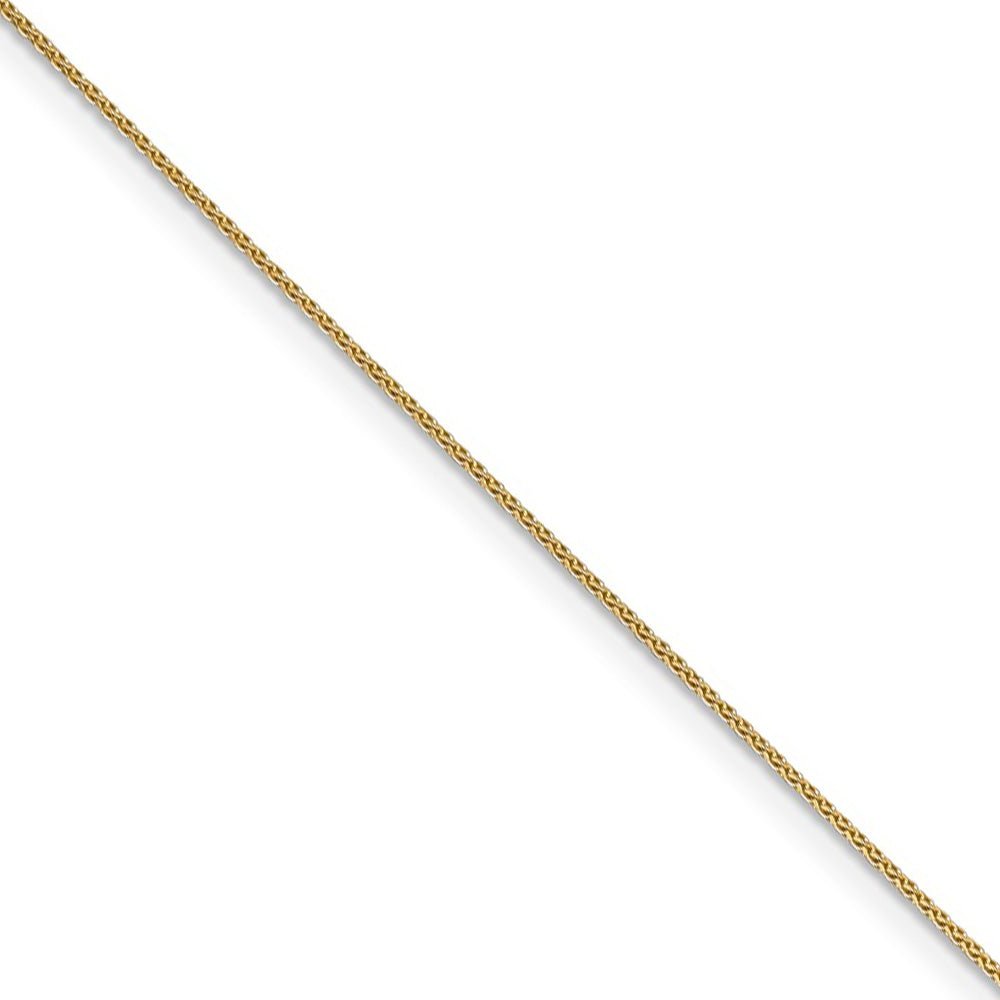 0.65mm 14k Yellow Gold Diamond Cut Spiga Chain Necklace, Item C10209 by The Black Bow Jewelry Co.