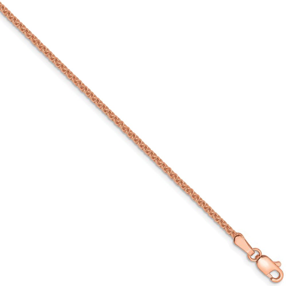 1.65mm 14k Rose Gold Solid Polished Spiga Chain Necklace, Item C10215 by The Black Bow Jewelry Co.