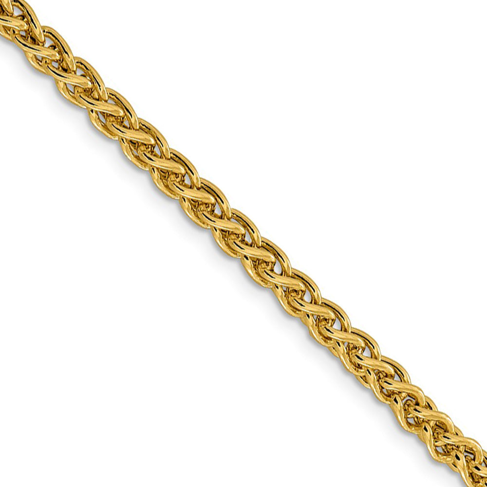 4mm 14k Yellow Gold Hollow Wheat Chain Necklace, Item C10219 by The Black Bow Jewelry Co.