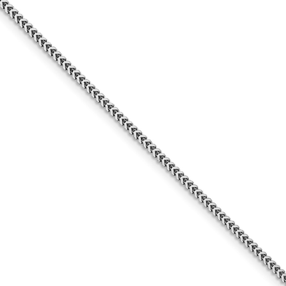 1.4mm 14k White Gold Solid Franco Chain Necklace, Item C10223 by The Black Bow Jewelry Co.